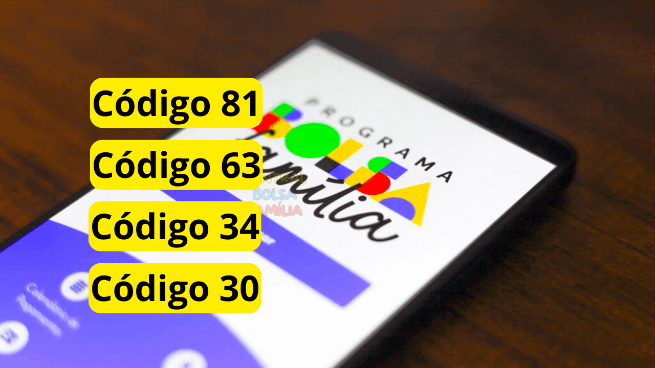 Código 81,63,34 e 30 do Bolsa Família Saiba o que É
