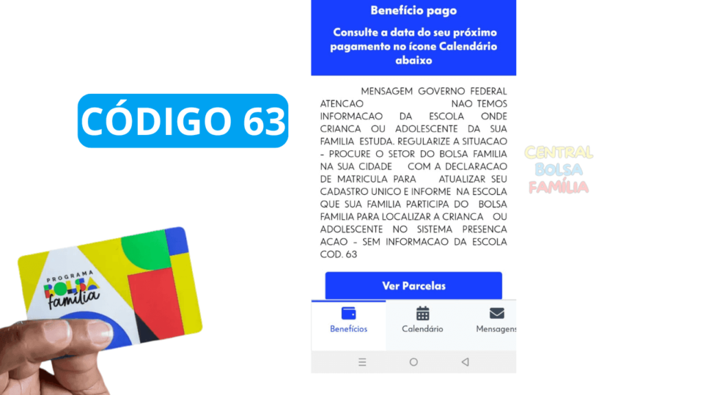 O que é o Código 63 do Bolsa Família